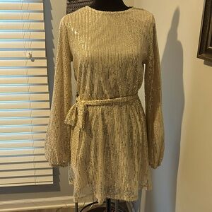 Champagne colored forever 21 dress size small
